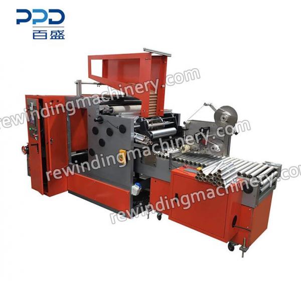 Automatic Aluminum Foil Roll Rewinder With Automatic Sticker