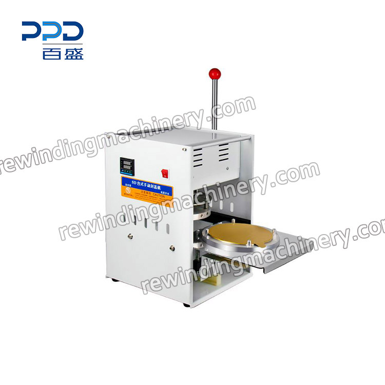 Aluminium foil tray sealing machine