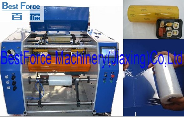 Automatic cling film rewinder