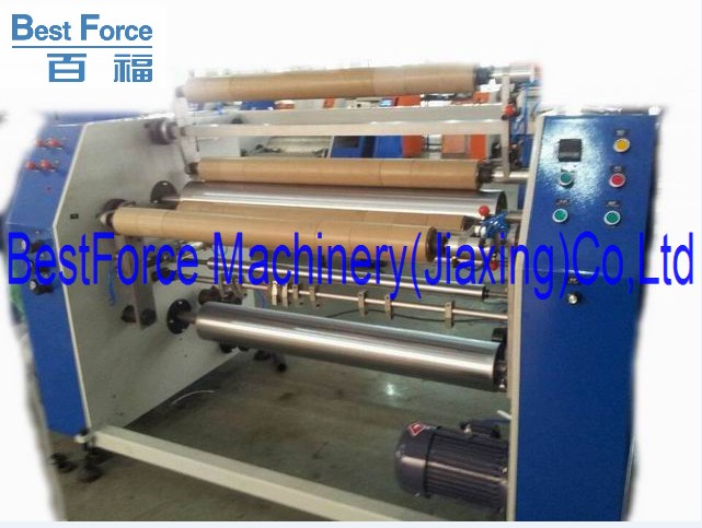 Automatic cling film slitter rewinder