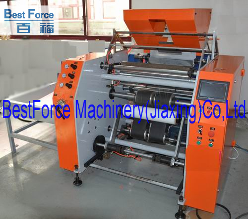 Automatic pallet stretch wrap rewinder machine