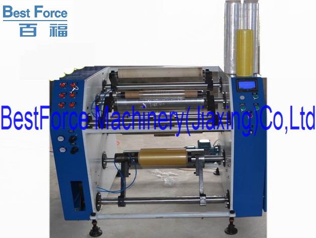 Semi awtomatikong cling wrap rewinder machine