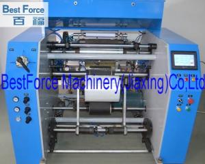 Automatic cling film rewinding machine