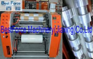 Stretch film slitting rewinding machine